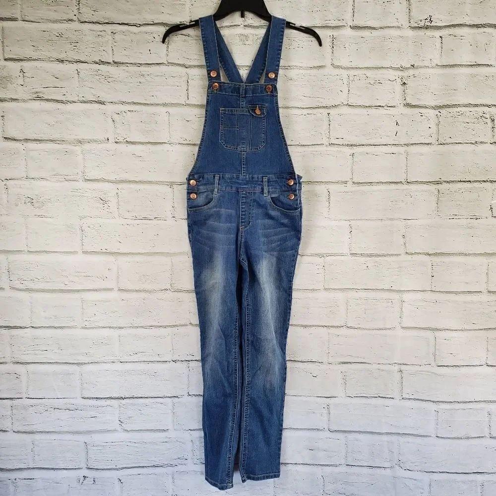 Jordache bib denim jean overalls 10/12